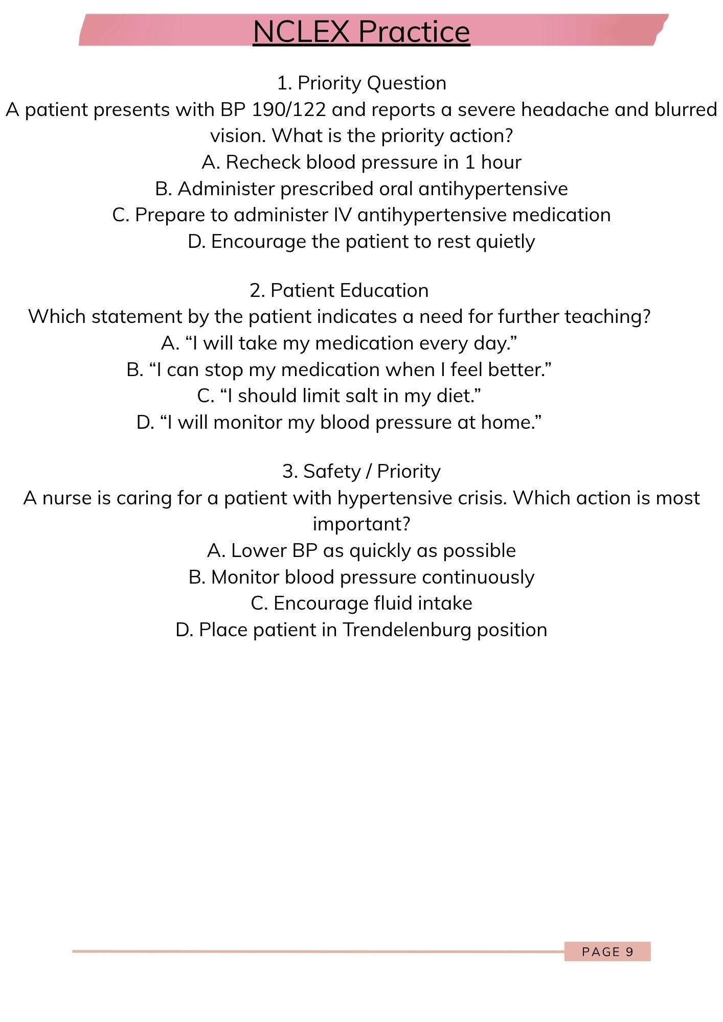 Hypertension nursing E-book
